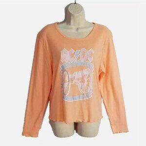 AC DC Graphic Print Tee T-shirt Top 5946E1M